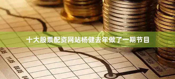 十大股票配资网站杨健去年做了一期节目